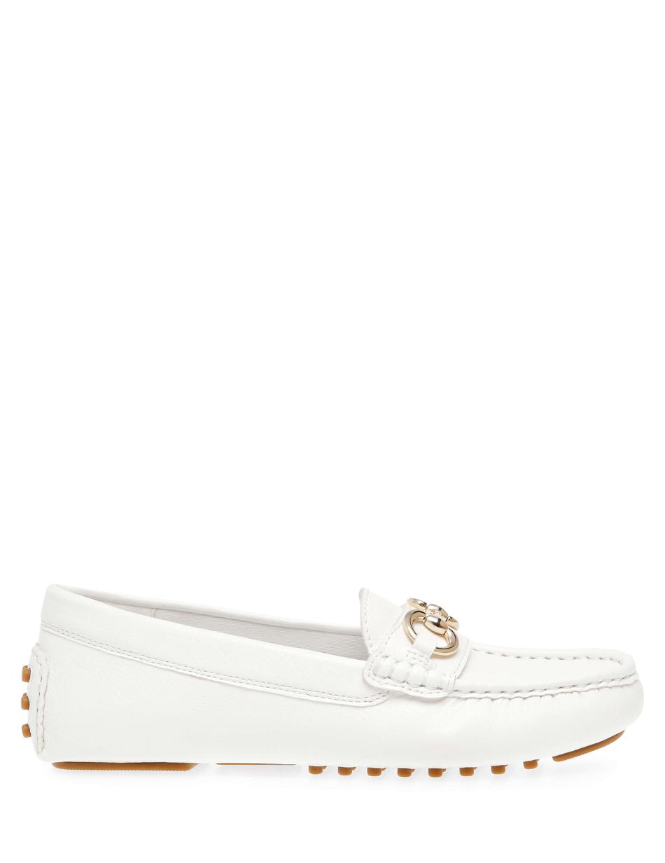 Anne Klein Celeste Moc Flats White | USXMI68133