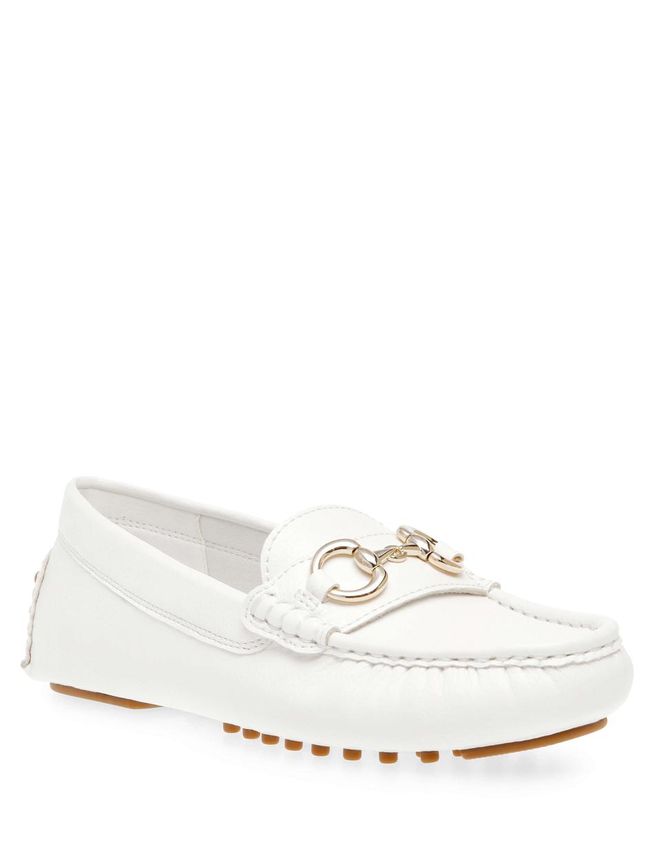 Anne Klein Celeste Moc Flats White | USXMI68133