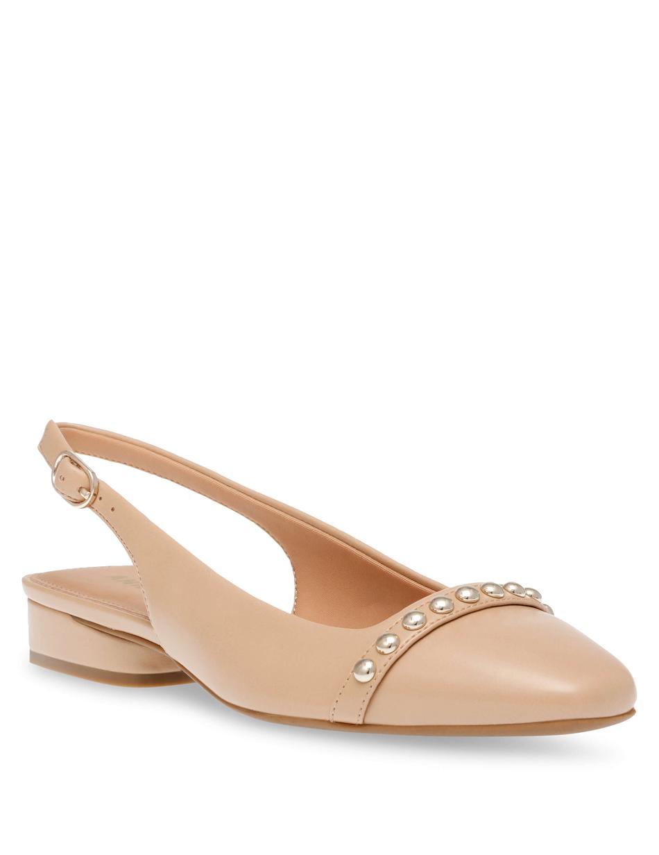 Anne Klein Cena Sling Back Flats Beige | USJZR29506