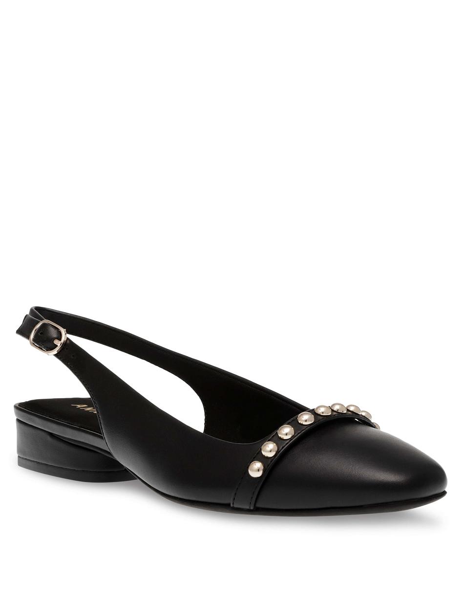 Anne Klein Cena Sling Back Flats Black | YUSVQ30073