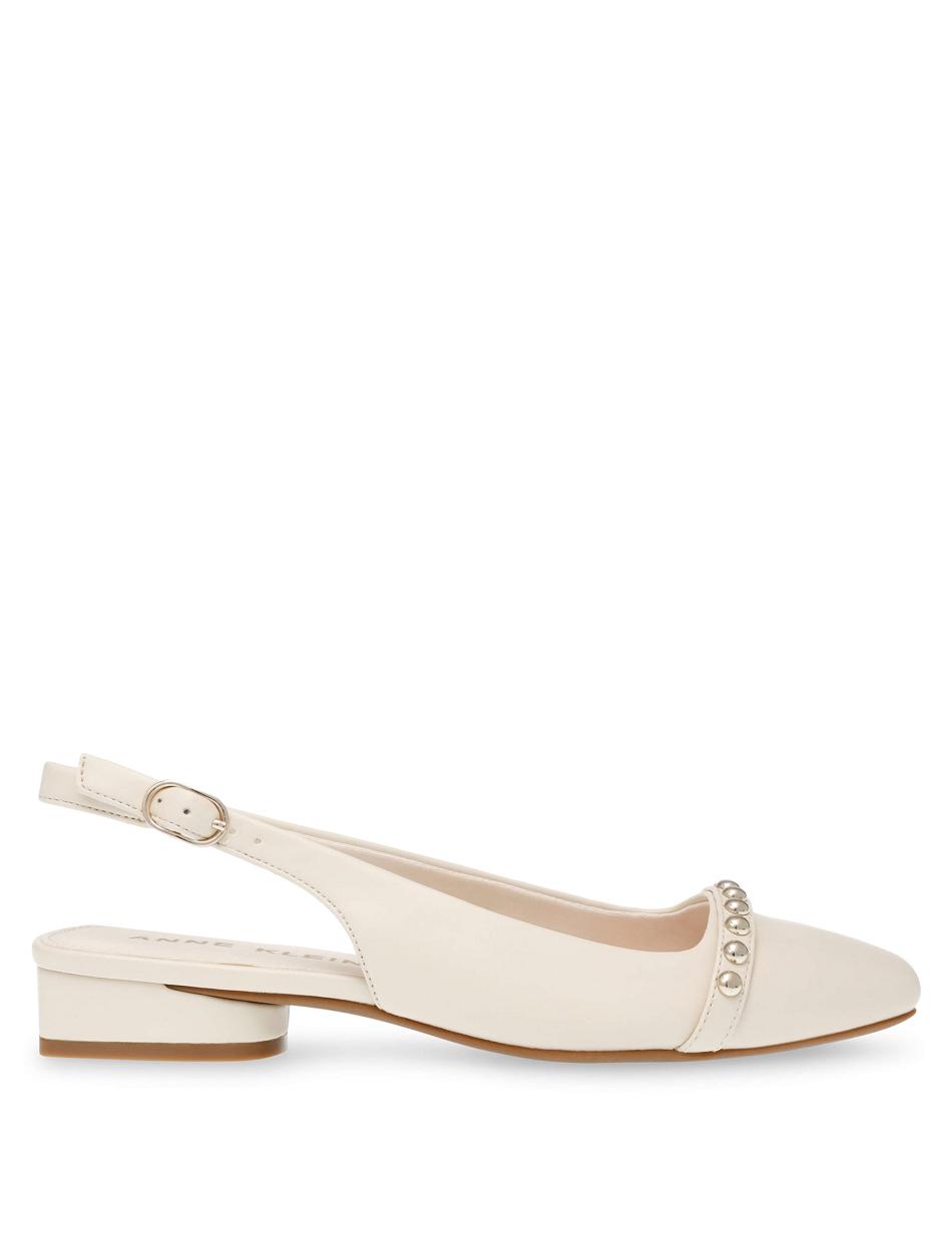 Anne Klein Cena Sling Back Flats White | PUSER46469