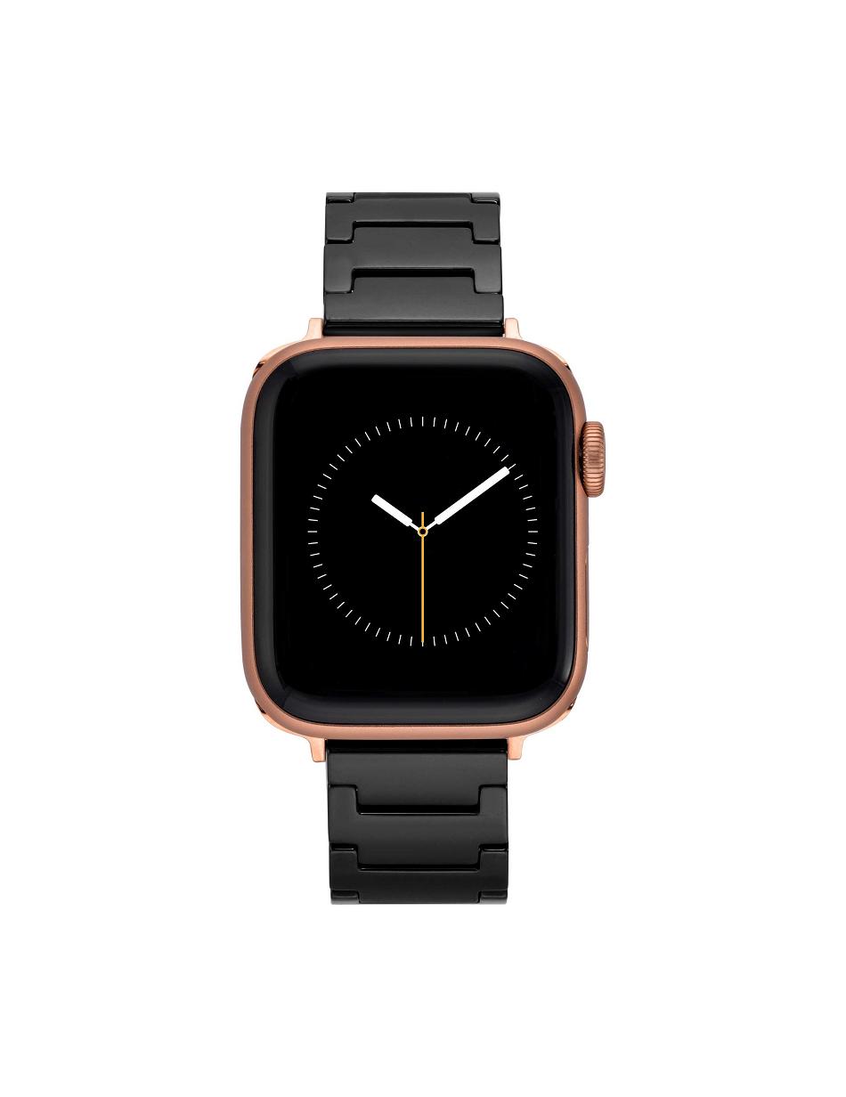 Anne Klein Ceramic Bracelet Band for Apple Watch® Best Sellers Black / Rose / Gold | USIIZ55638