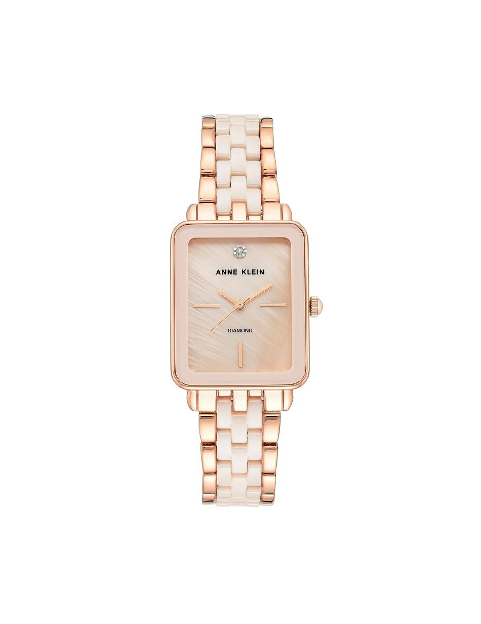 Anne Klein Ceramic Diamond Dial Watch Best Sellers Pink | USNEJ34480