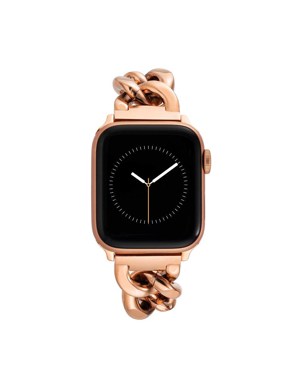 Anne Klein Chain Link Bracelet Band Apple Watch Accessories Rose / Gold | XUSGW23014