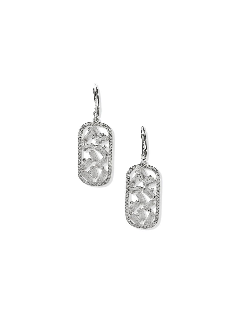 Anne Klein Confetti Drop Pierced Earrings Silver | DUSKV99187