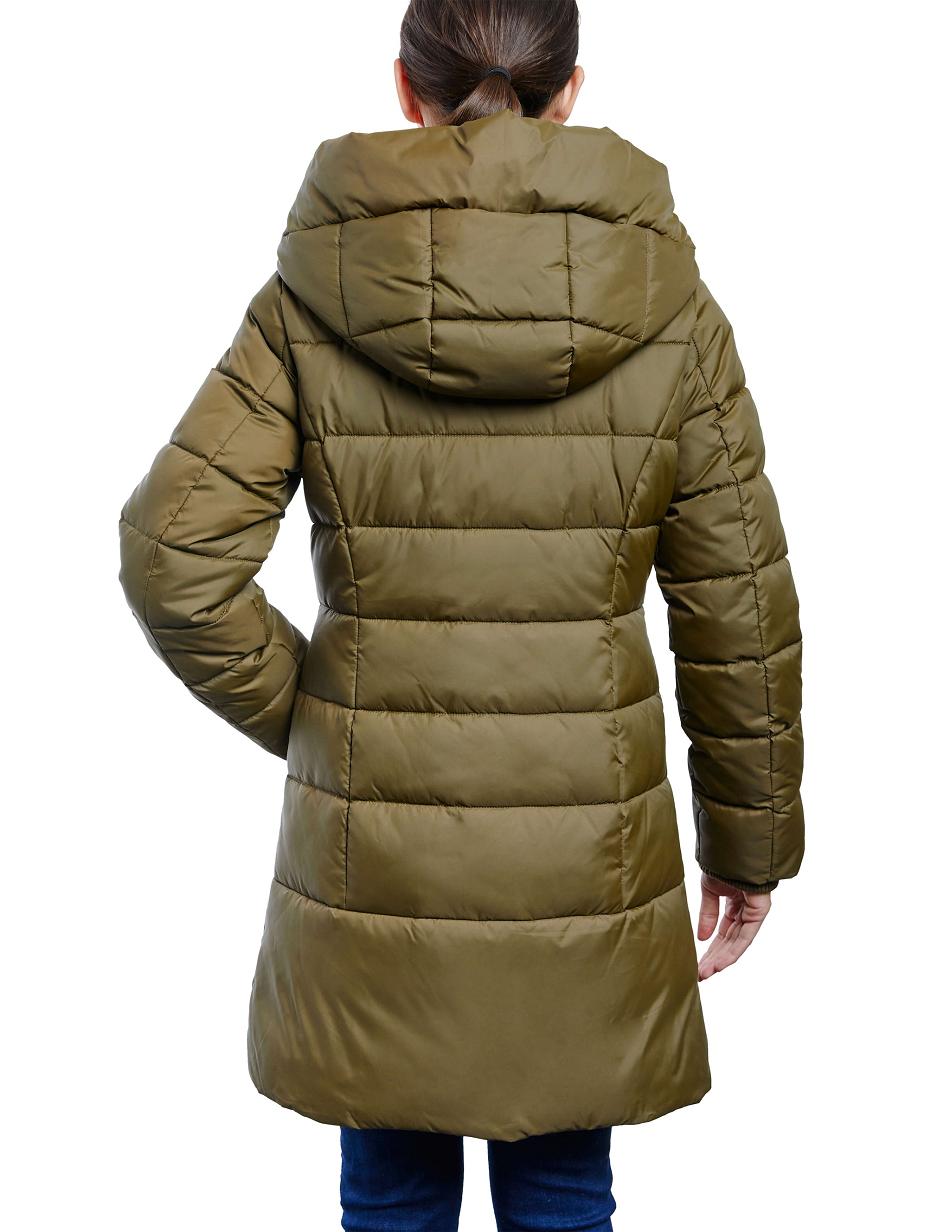 Anne Klein Consider It Snap Front Puffer Jacket Outerwear Green | SUSVO32802