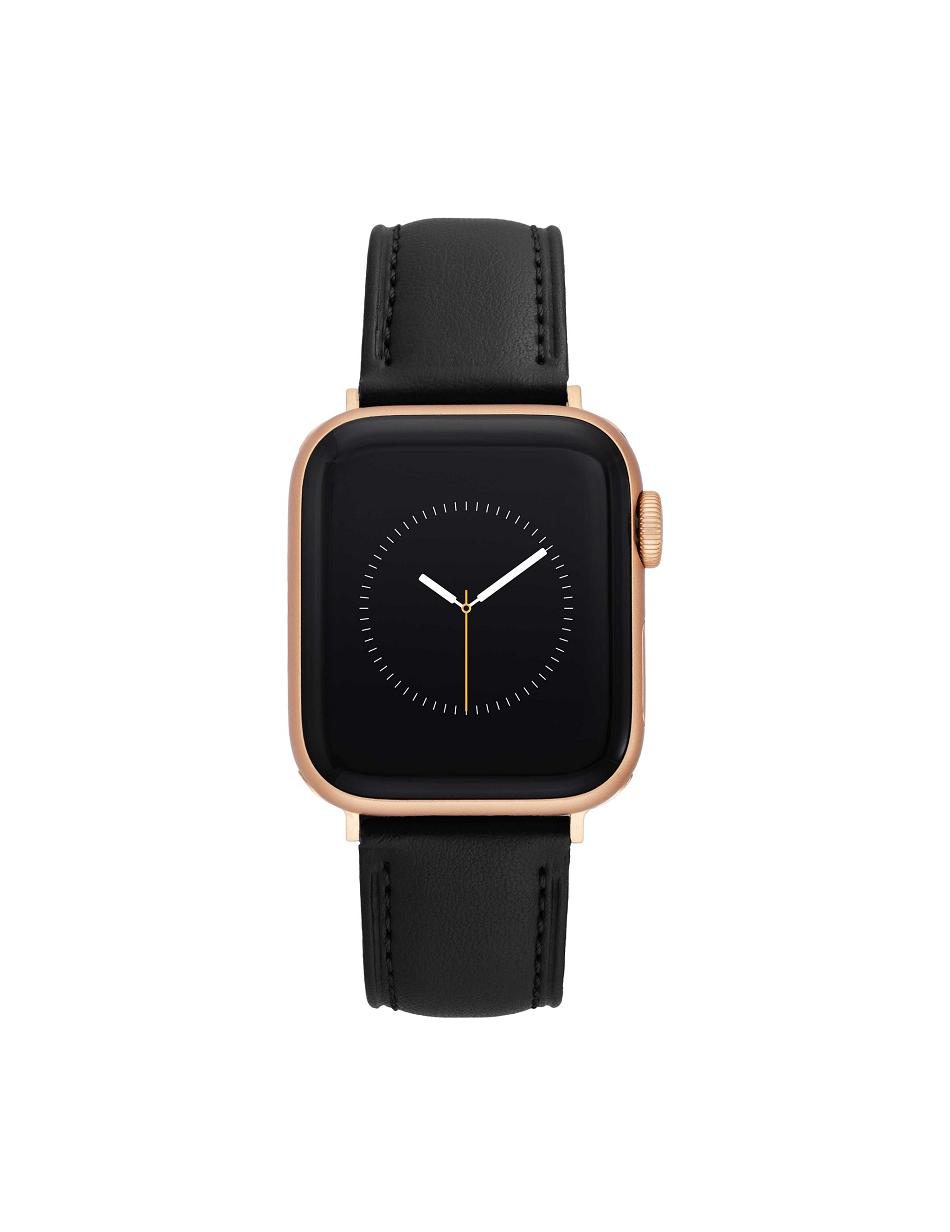 Anne Klein Considered Apple Peel Leather Band Apple Watch Accessories Black / Rose / Gold | PUSQX75463