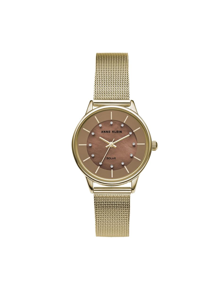 Anne Klein Considered Solar Powered Mesh Watch Best Sellers Brown / Gold | LUSTR13935