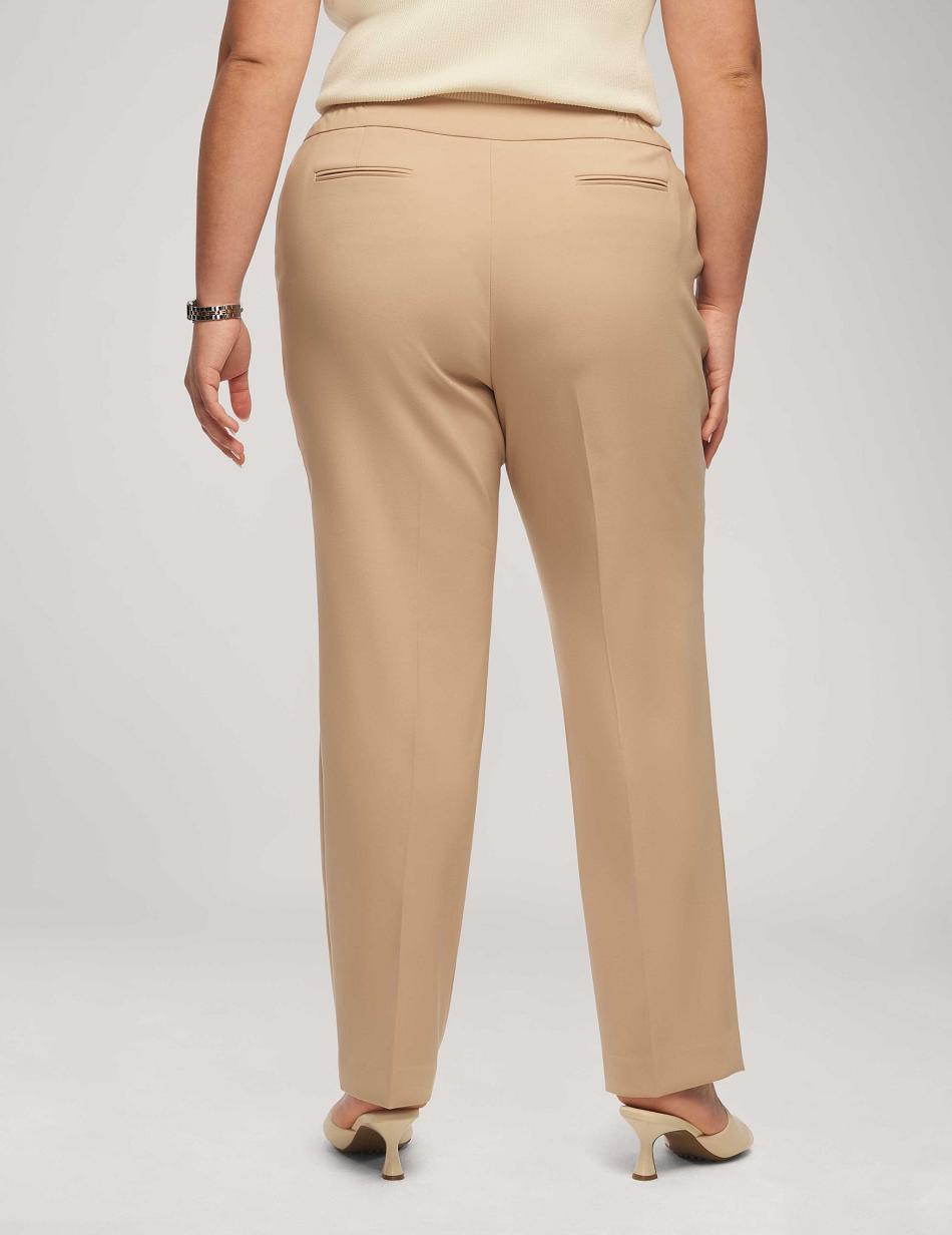 Anne Klein Contour Stretch Bowie Pant Plus Size Beige | PUSER12640