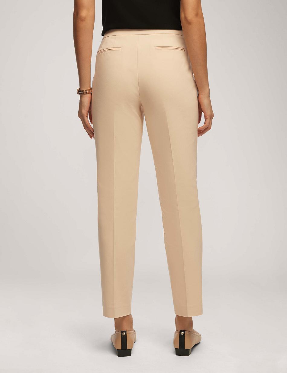 Anne Klein Cotton Double Weave Bowie Pant Bottoms Beige | AUSWC52876