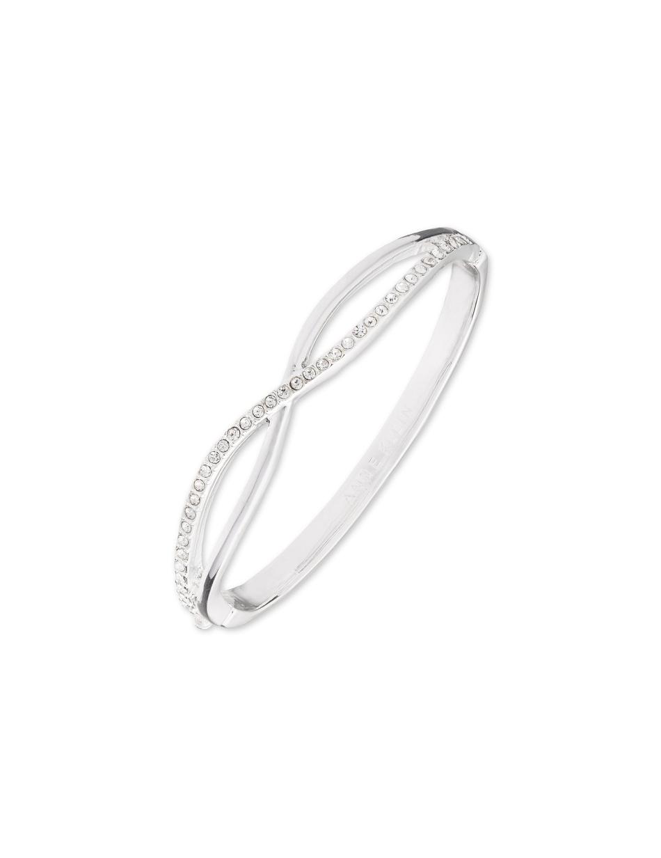 Anne Klein Crisscross Bangle Bracelets Silver | USCIF91609