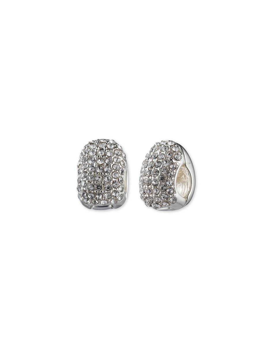 Anne Klein Crystal Halo Silver-Tone Clip Earrings Silver | UUSTG23435