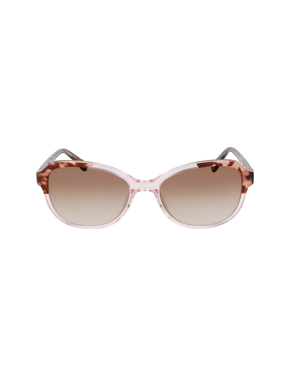 Anne Klein Crystal Oval Sunglasses Narrow Size Pink | ZUSMJ34075