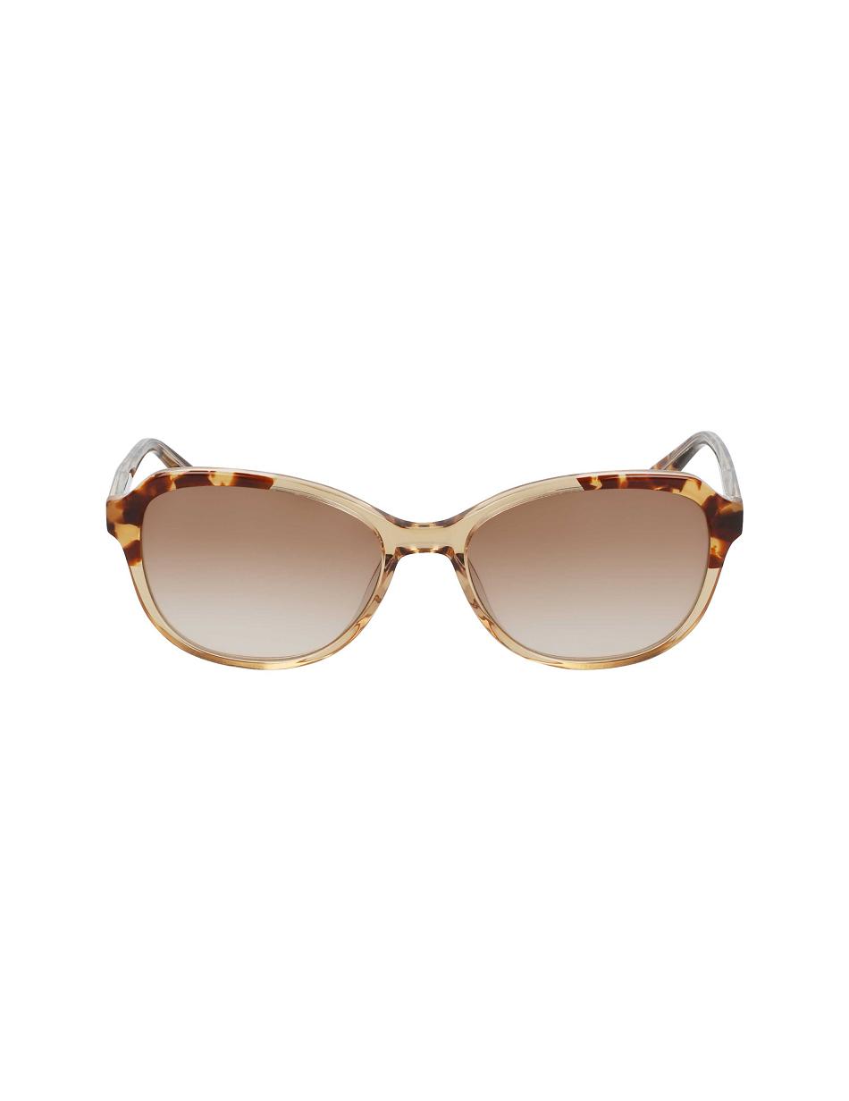 Anne Klein Crystal Oval Sunglasses Round Beige | MUSFT95372