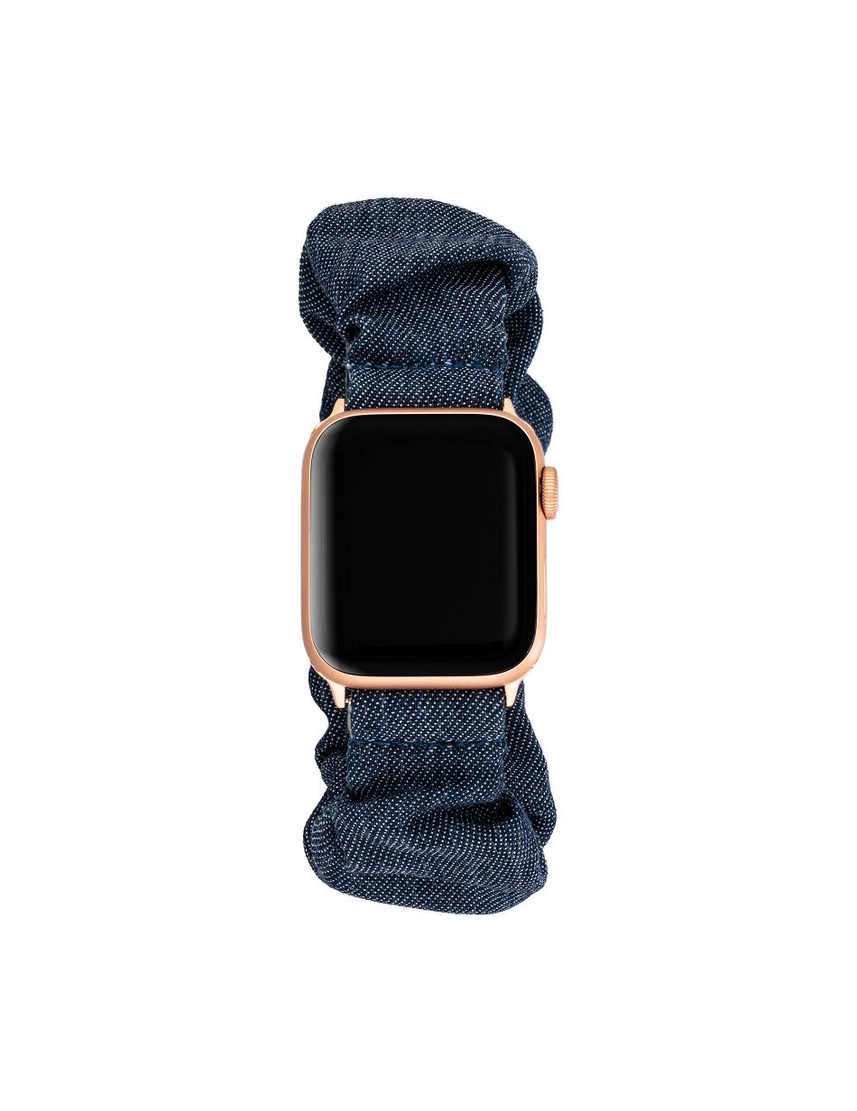 Anne Klein Denim Scrunchie Band Apple Watch Accessories Blue / Rose / Gold | SUSVO41233