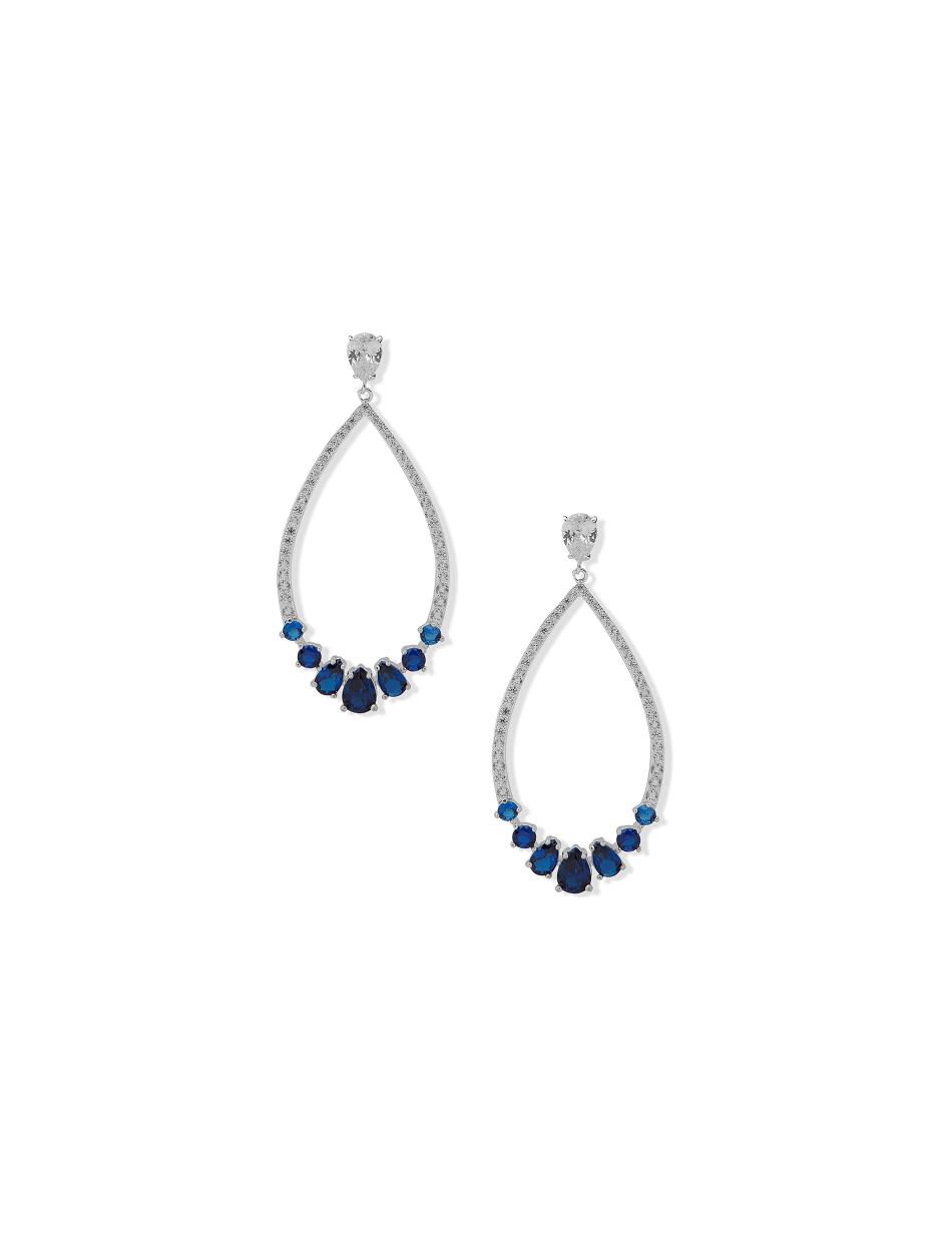 Anne Klein Drop Post Sapphire Pierced Earrings Blue / Silver | PUSQX34795