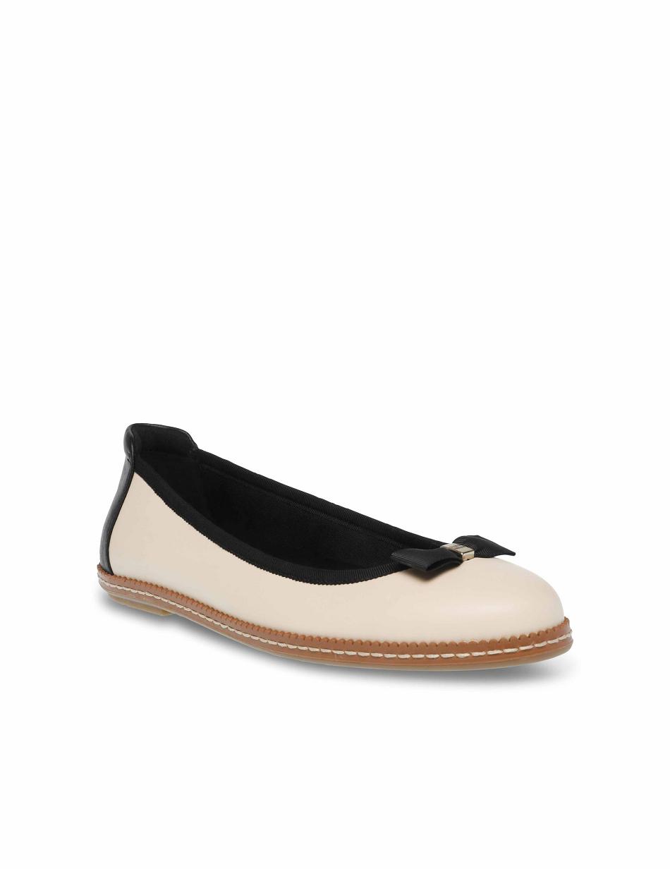 Anne Klein Ember Flats White / Black | USCVG15680