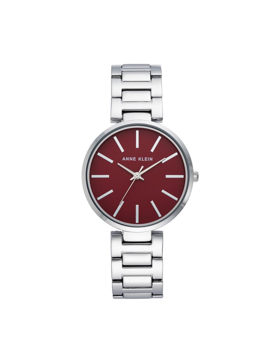 Anne Klein Everyday Bracelet Watch Metals Silver / Burgundy | FUSUI15809