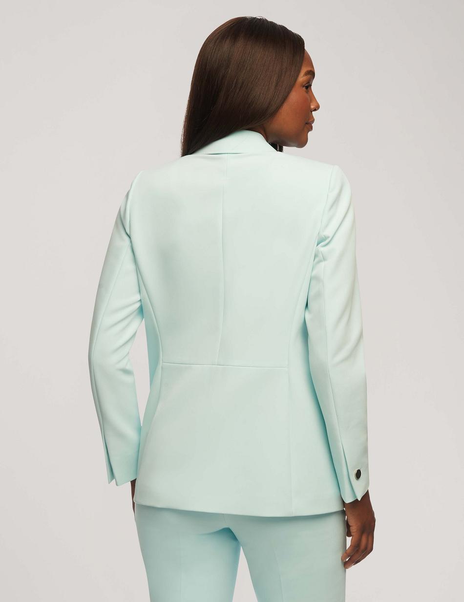 Anne Klein Faux Double Breasted With Patch Pockets Blazers & Jackets Blue | SUSVO84012