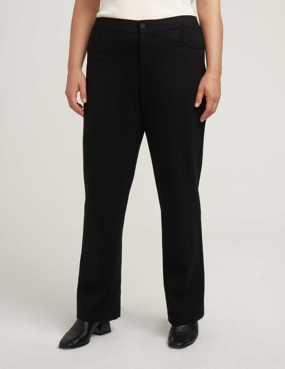 Anne Klein Flare Leg Compression Pant Plus Size Black | USNZX49164