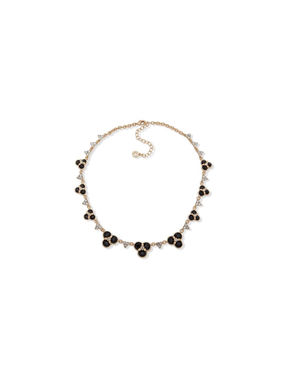 Anne Klein Flower Collar Crystal Necklaces Flower / Gold | USNEJ70202