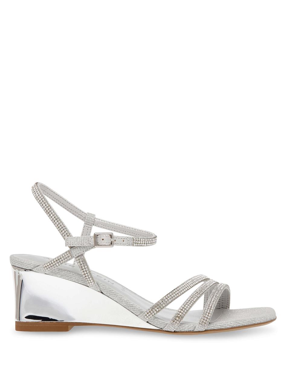 Anne Klein Genie Dresss Wedges Silver | SUSNY10019