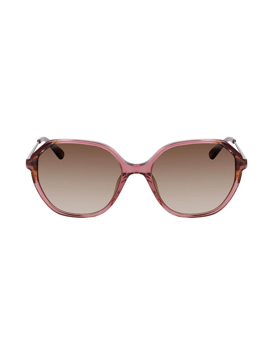 Anne Klein Geometric Sunglasses Oversized Burgundy | USCIF55839