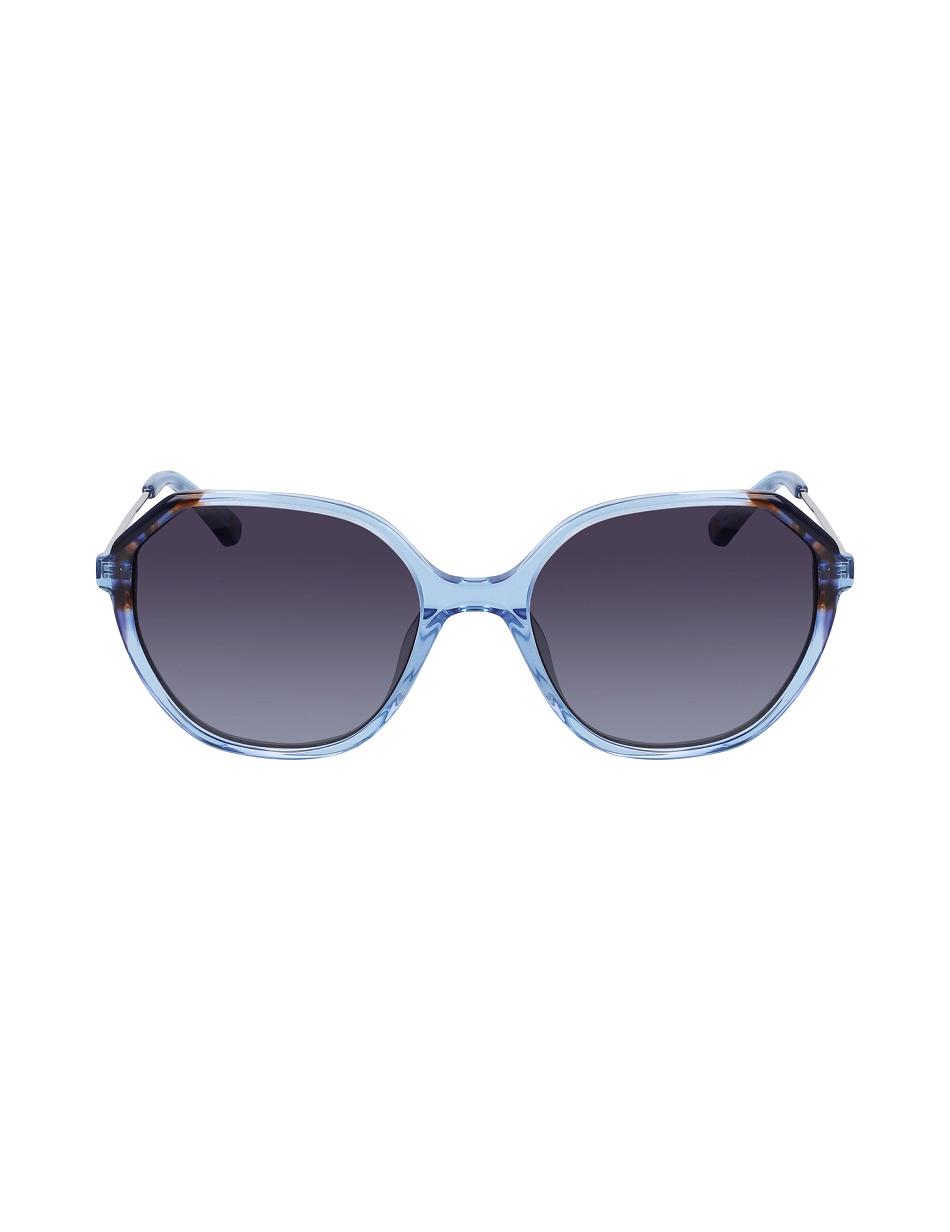 Anne Klein Geometric Sunglasses Oversized Blue | USDFL60002