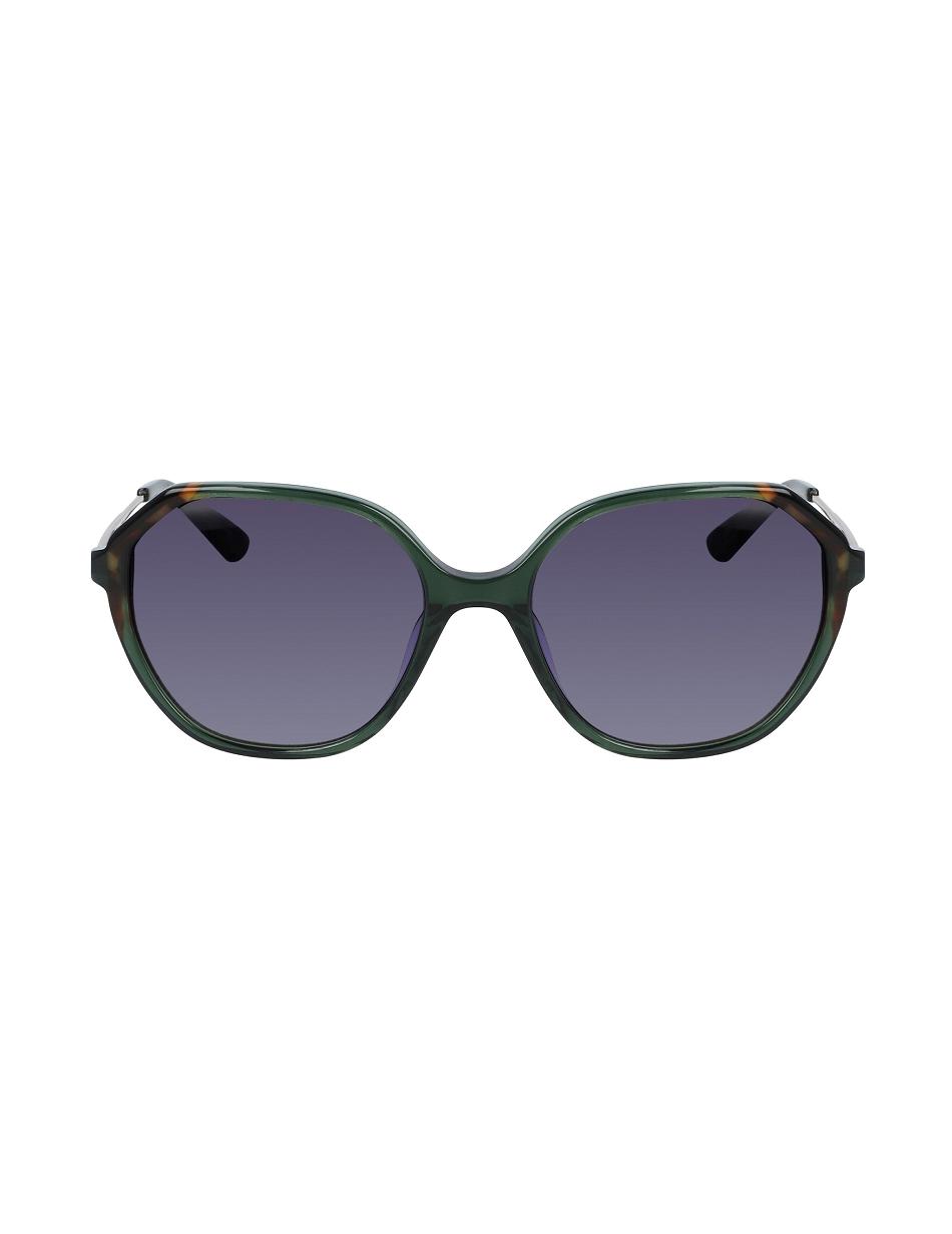 Anne Klein Geometric Sunglasses Square Olive | USNEJ65964