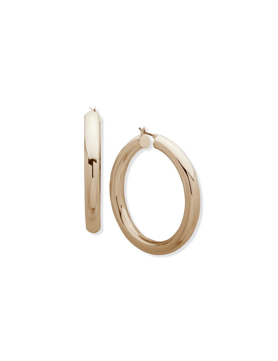 Anne Klein Gold-Tone Tubular Hoop Pierced Earrings Gold | SUSNY62612