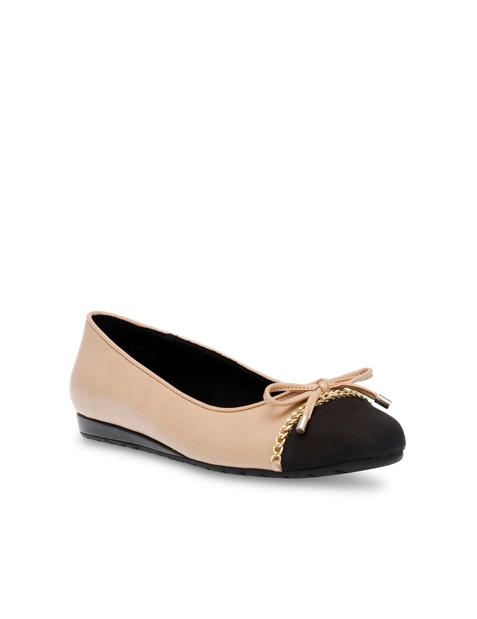 Anne Klein Guilia Flats Beige / Black | TUSWZ30145