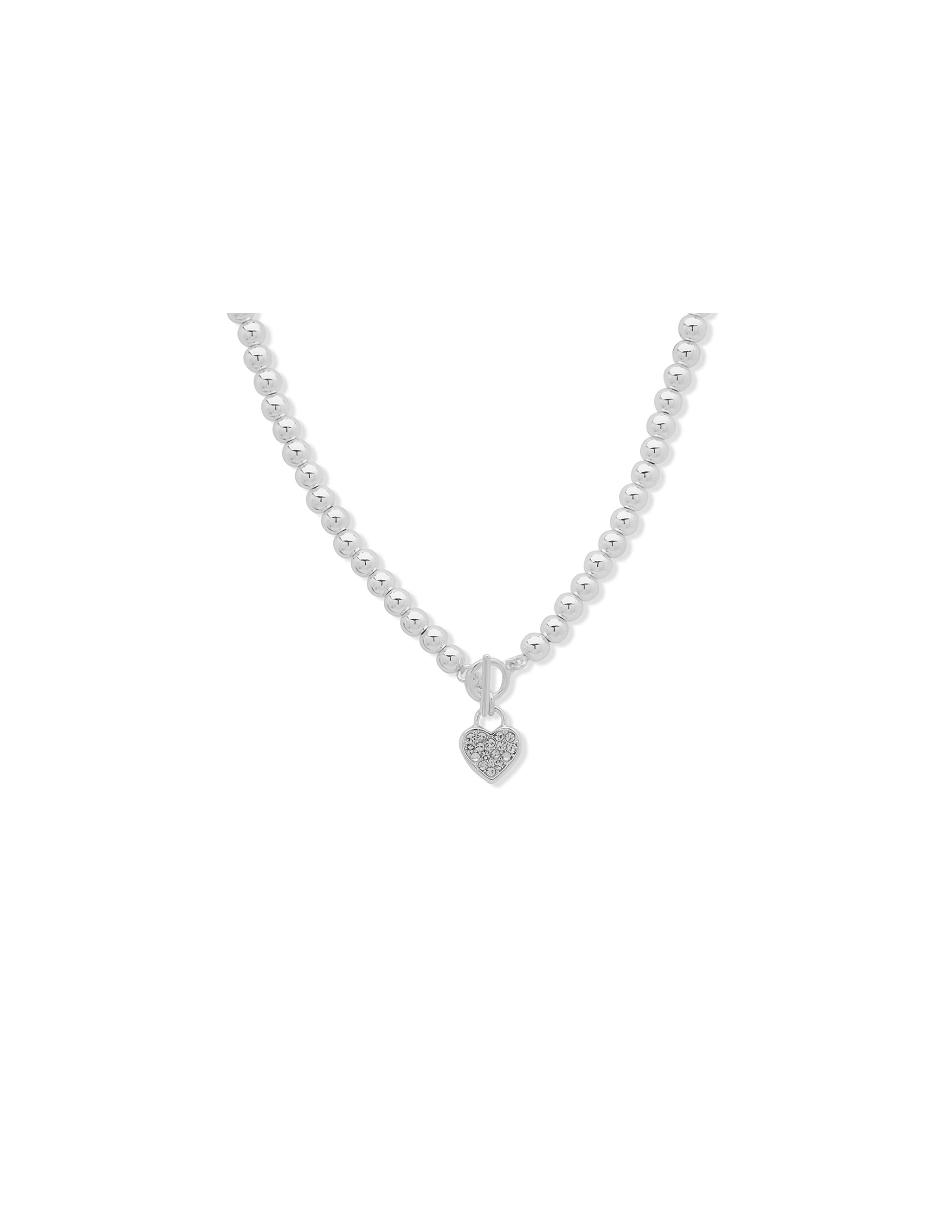 Anne Klein Heart Pendant Necklaces Silver | USEAH15894