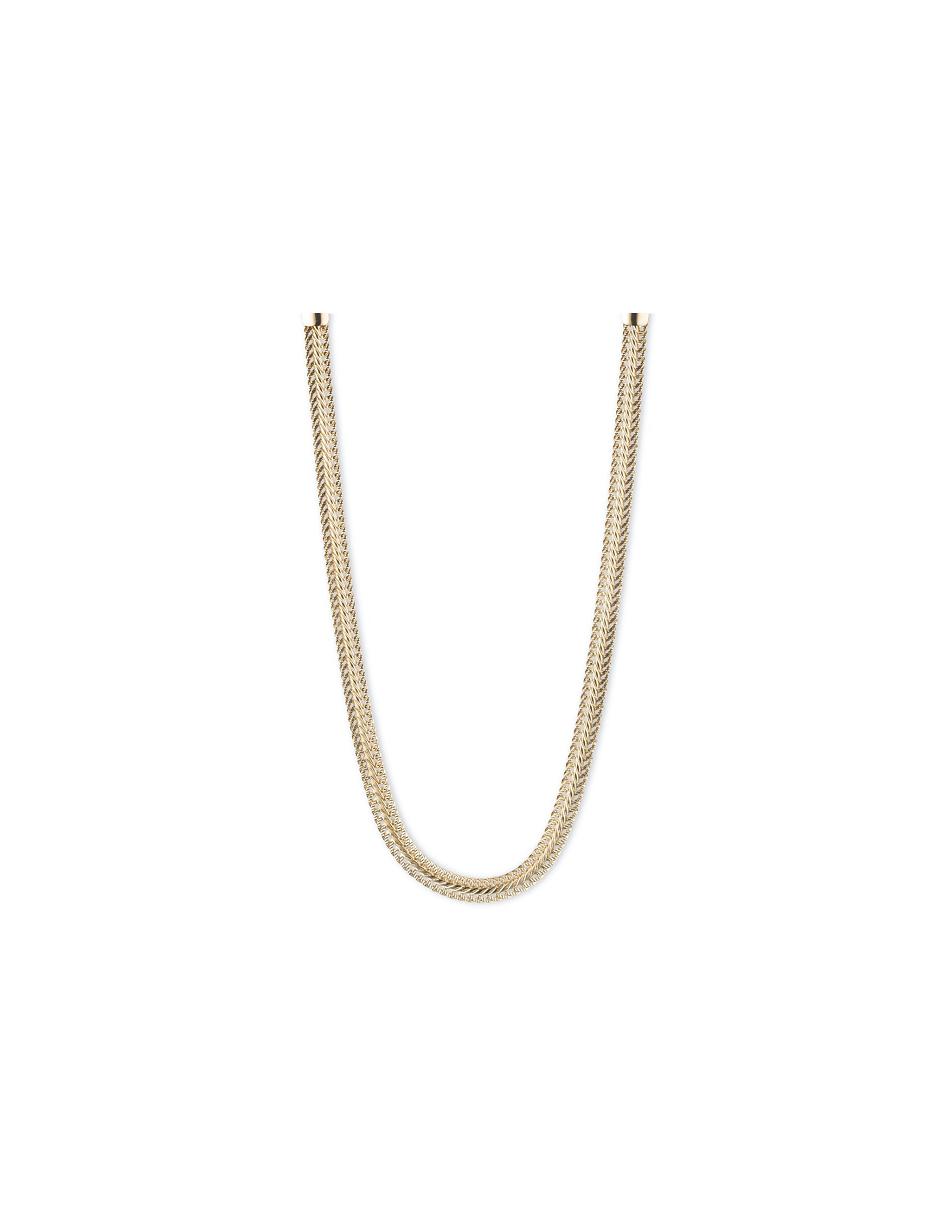 Anne Klein Herringbone Chain Necklace Best Sellers Silver / Gold | USXMI93089