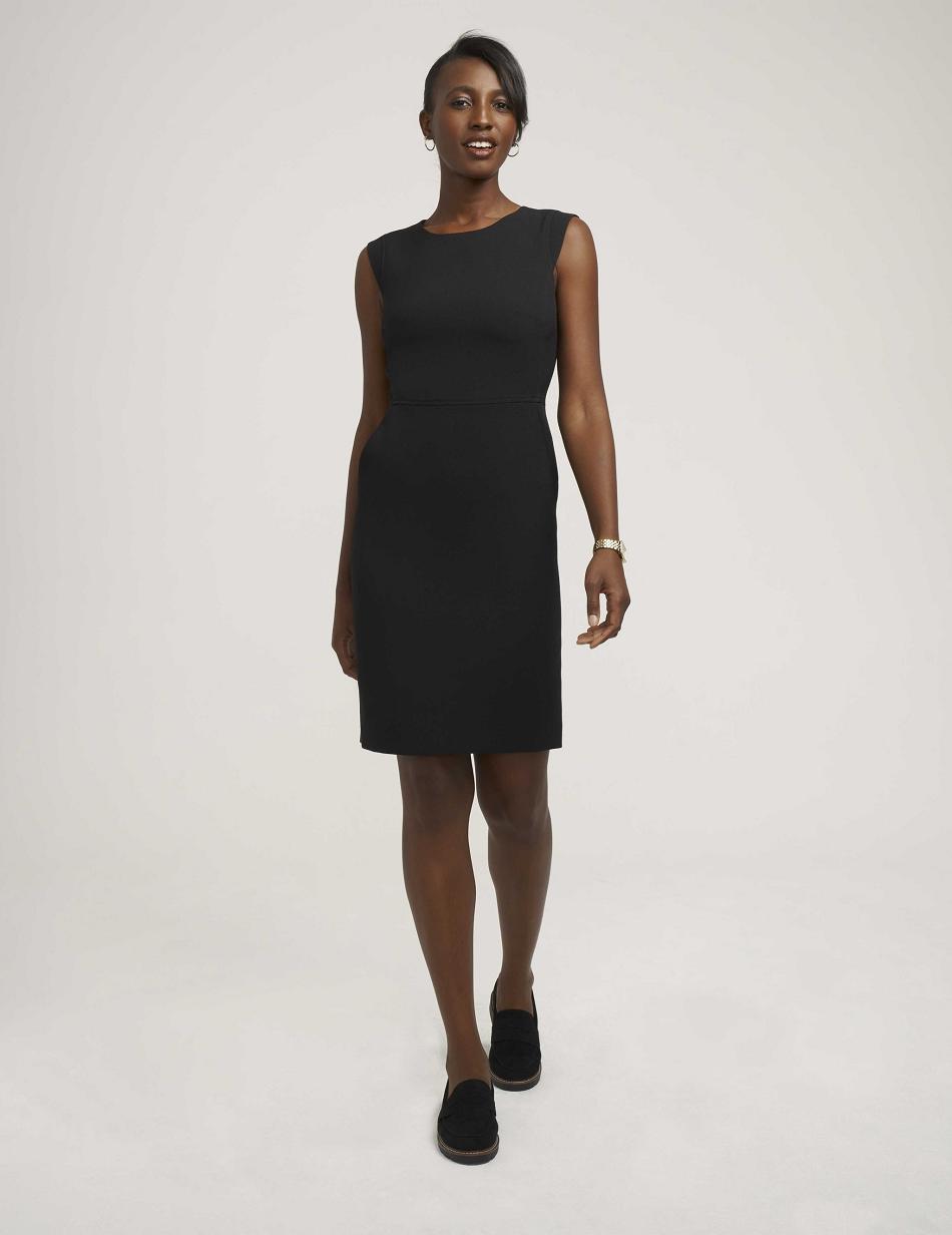 Anne Klein Hidden Pockets Sheath Dresses Black | USQCS10164