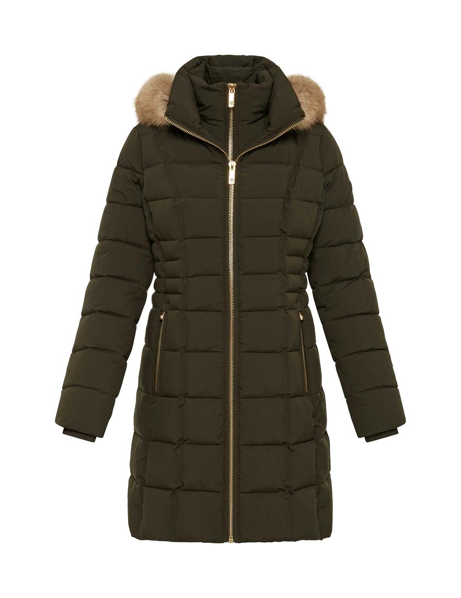 Anne Klein Hooded Puffer Coat Outerwear deep green | USNEJ92095