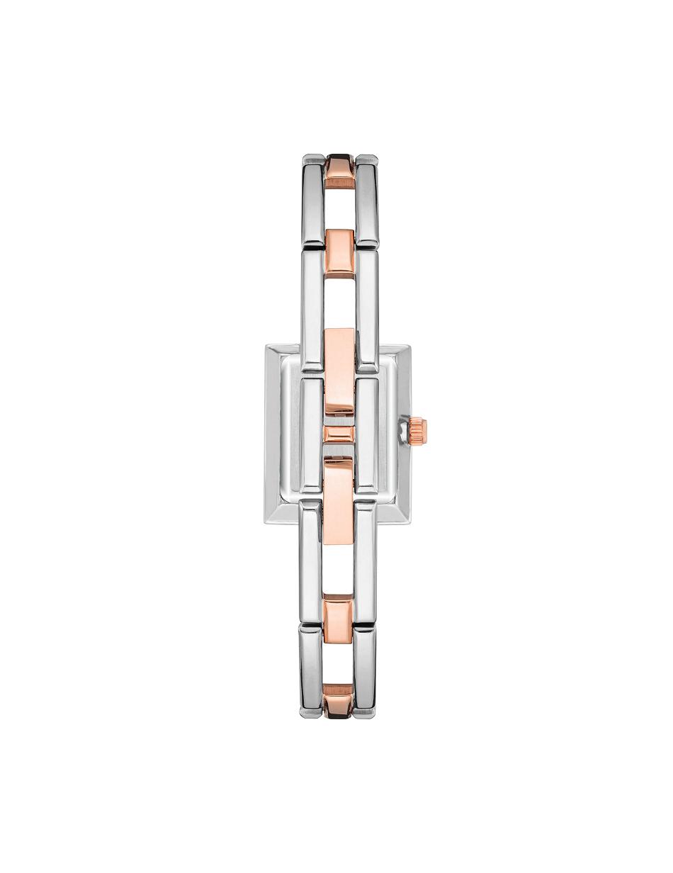 Anne Klein Iconic Case Bangle Watch Rectangular Silver / Rose / Gold | USXBR12995