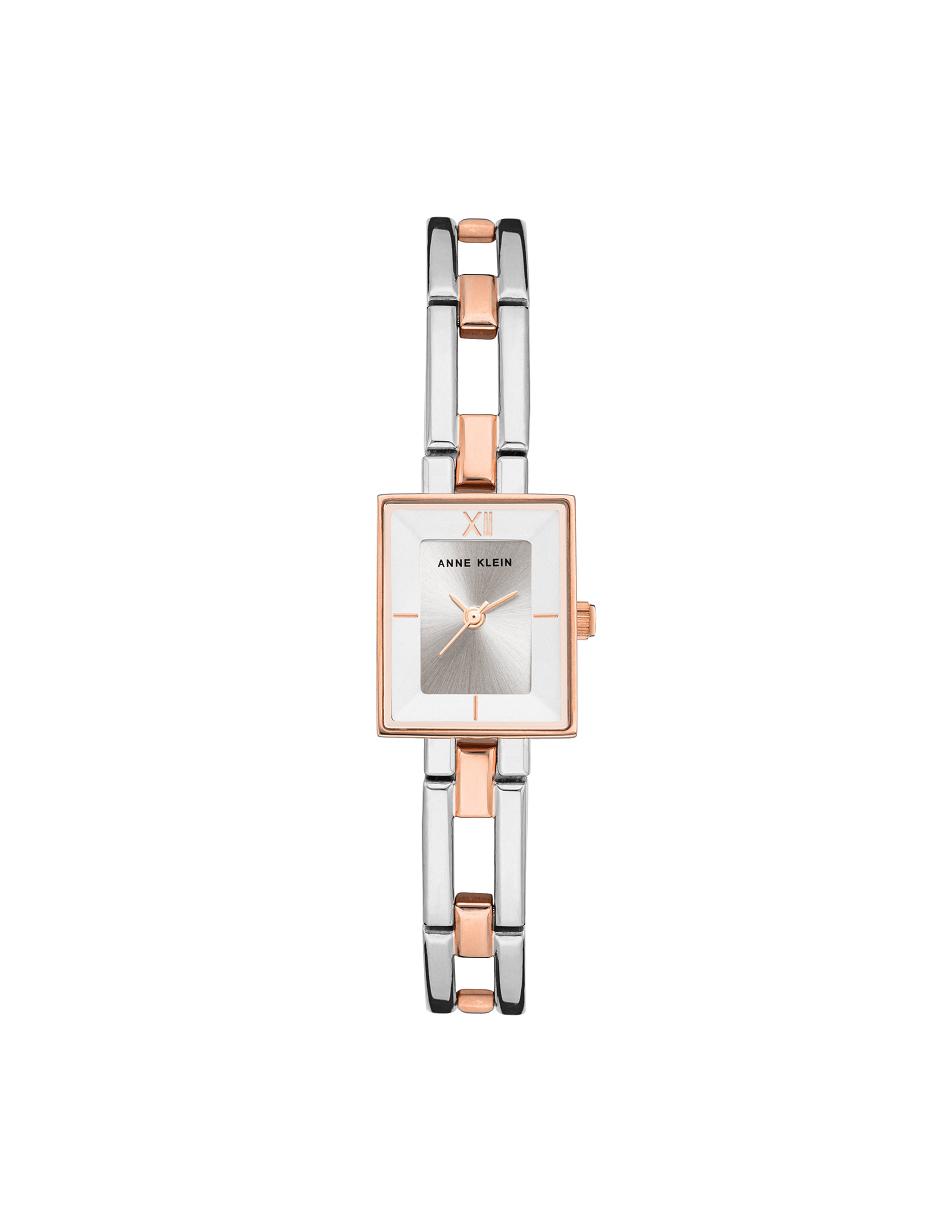 Anne Klein Iconic Case Bangle Watch Rectangular Silver / Rose / Gold | USXBR12995