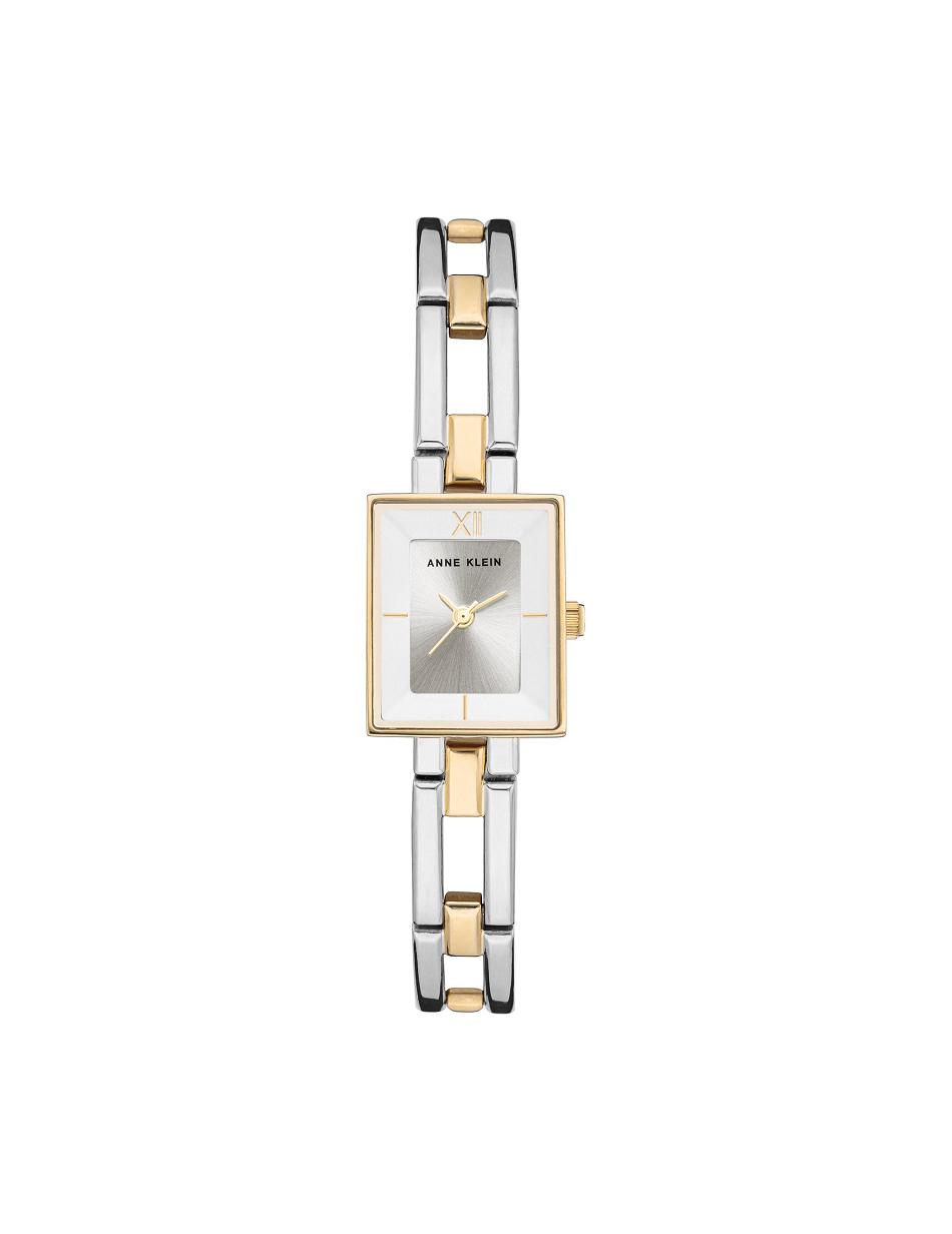 Anne Klein Iconic Case Bangle Watch Rectangular Silver / Gold | XUSGW94751