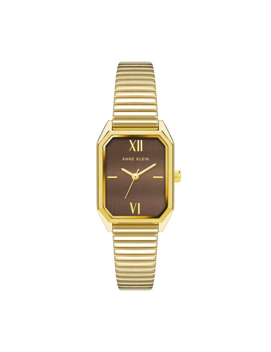 Anne Klein Iconic Octagonal Case Bracelet Watch Metals Gold / Brown | YUSGT41107