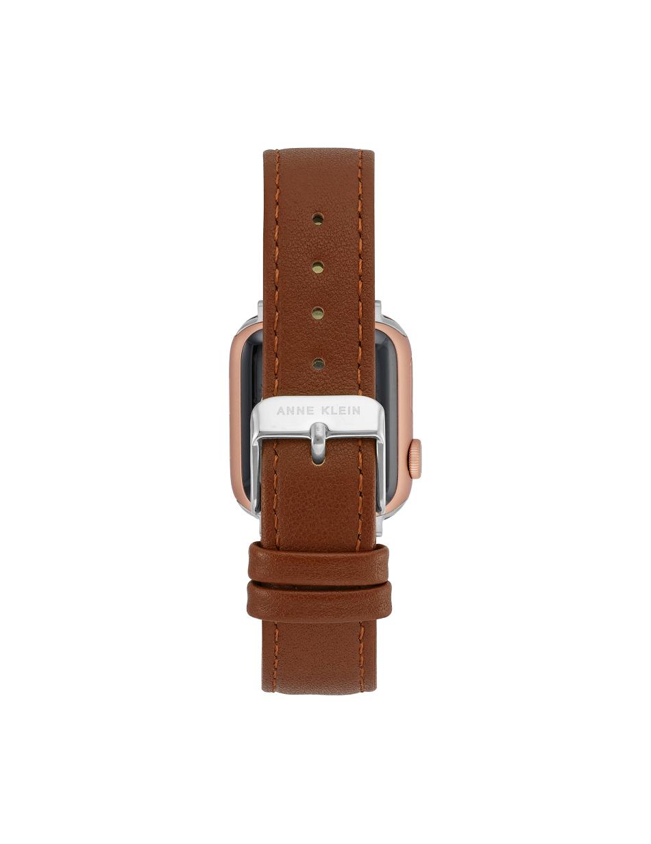 Anne Klein Leather Band Apple Watch Accessories Brown / Silver | USXMI44182