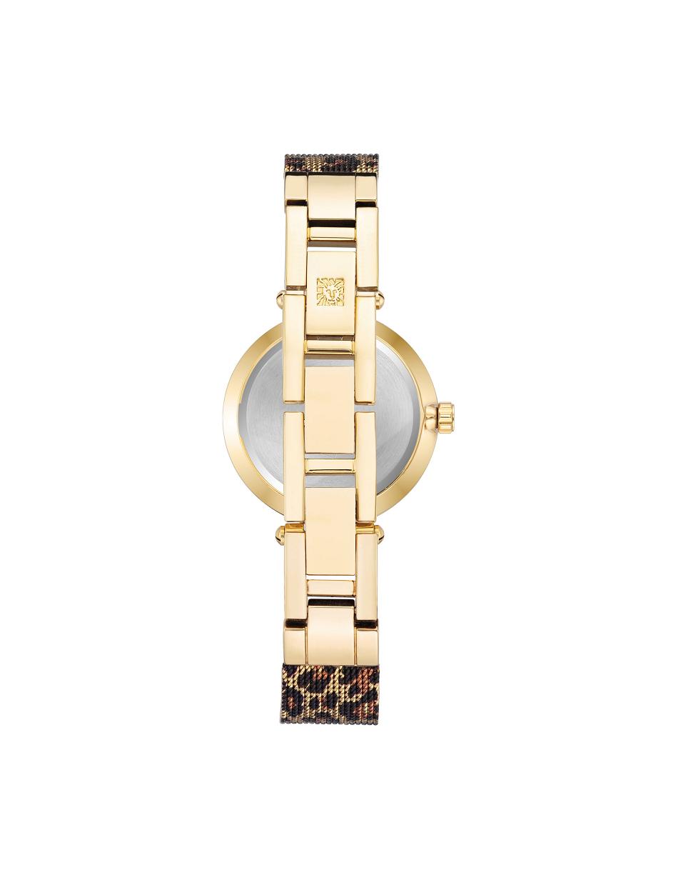 Anne Klein Leopard Mesh Band Watch Metals Gold / Leopard | EUSVG14062