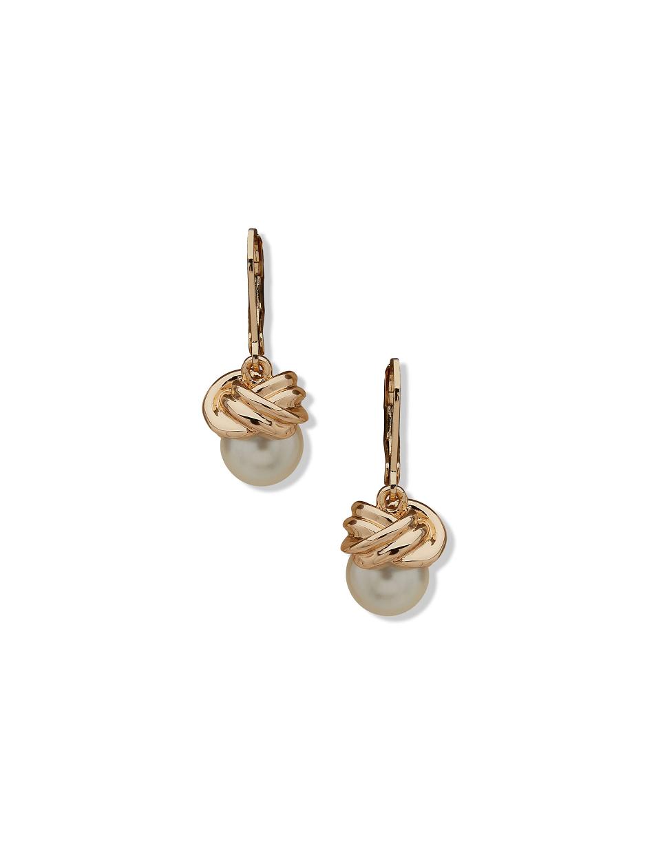 Anne Klein Levback Pearl Drop Earrings Gold | USNZX35536