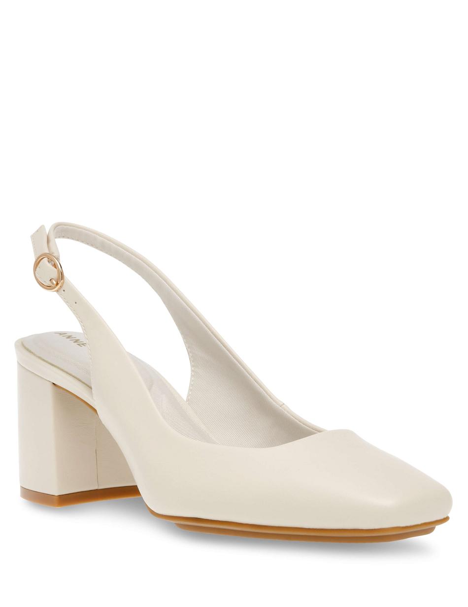 Anne Klein Lizette Sling Back Pump Heels White | FUSUI42292