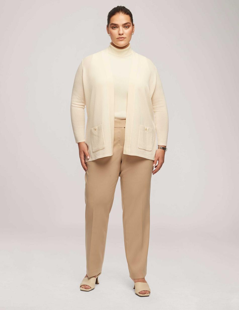 Anne Klein Malibu Cardigan Plus Size White | MUSFT53172