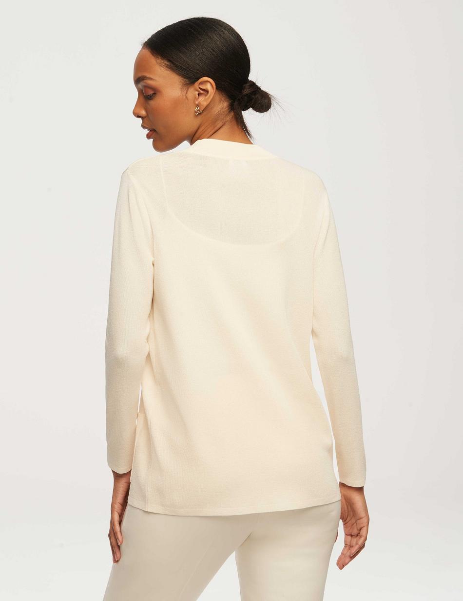 Anne Klein Malibu Cardigan Sweaters White | YUSVQ28730