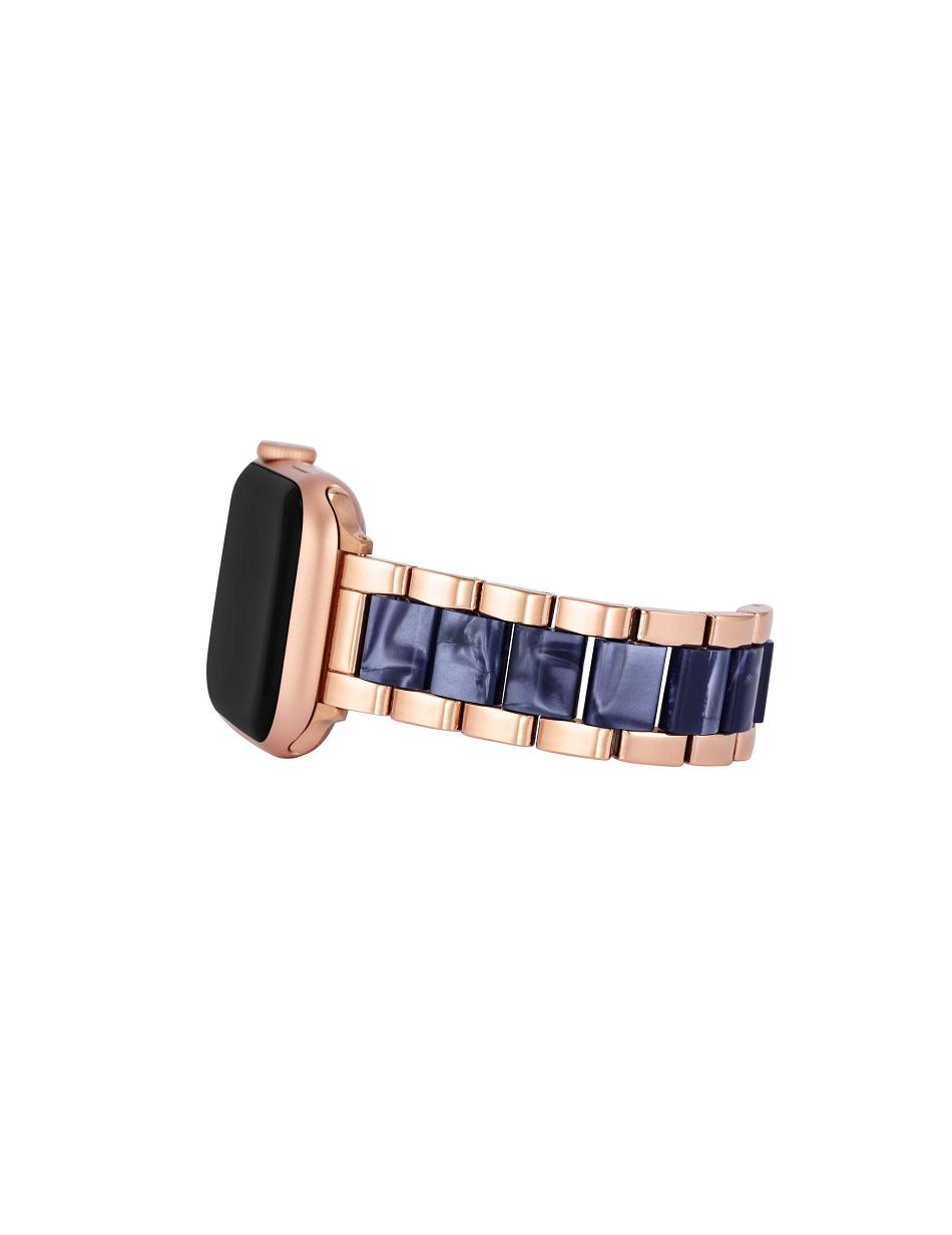 Anne Klein Marbleized Resin Bracelet Band Apple Watch Accessories Navy / Rose / Gold | USEGJ29200