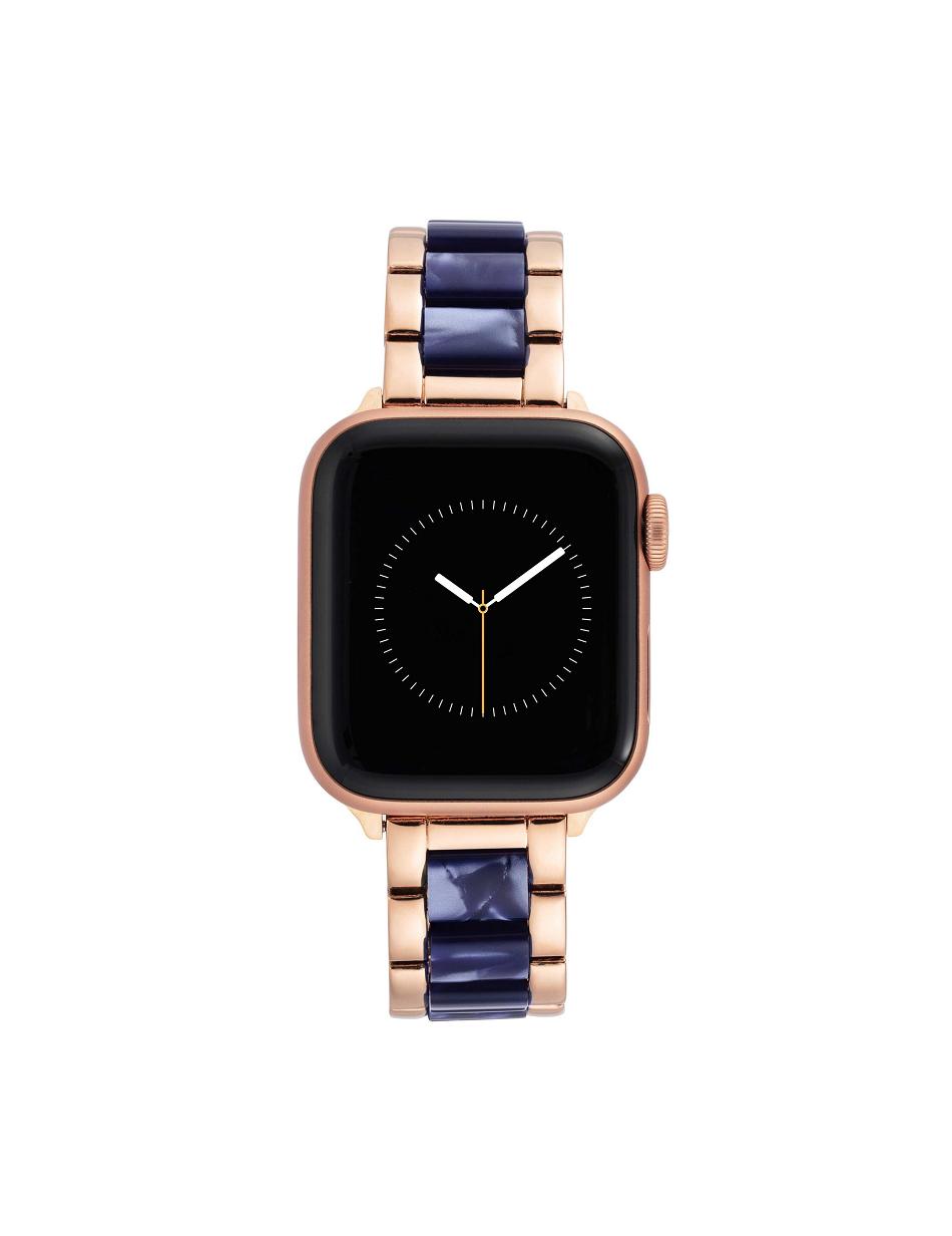 Anne Klein Marbleized Resin Bracelet Band Apple Watch Accessories Navy / Rose / Gold | USEGJ29200