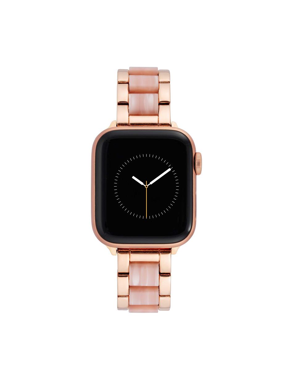 Anne Klein Marbleized Resin Bracelet Band Apple Watch Accessories Pink / Rose / Gold | USEGJ30997