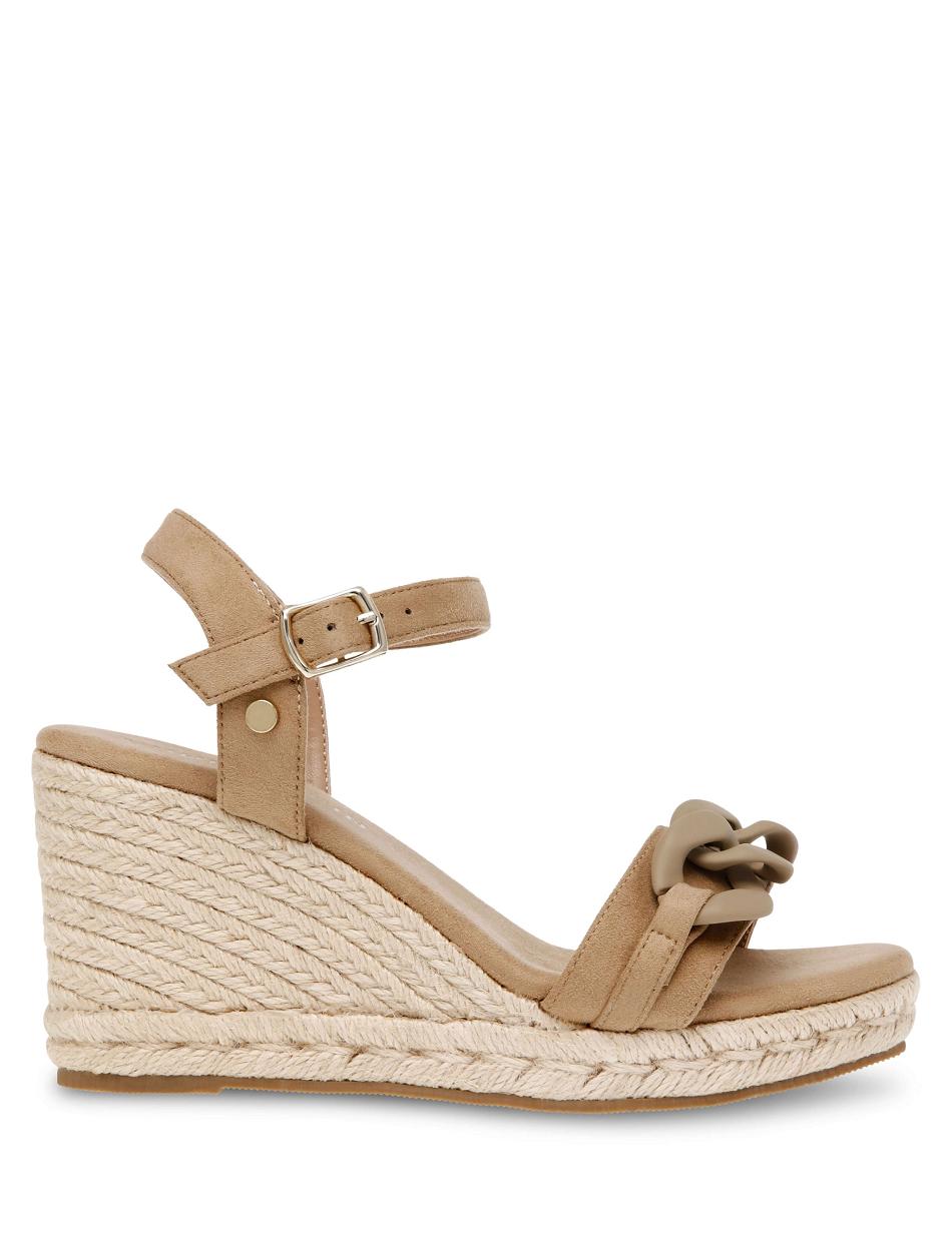 Anne Klein Melluso Dress Wedges Sandals Beige | TUSPQ84849