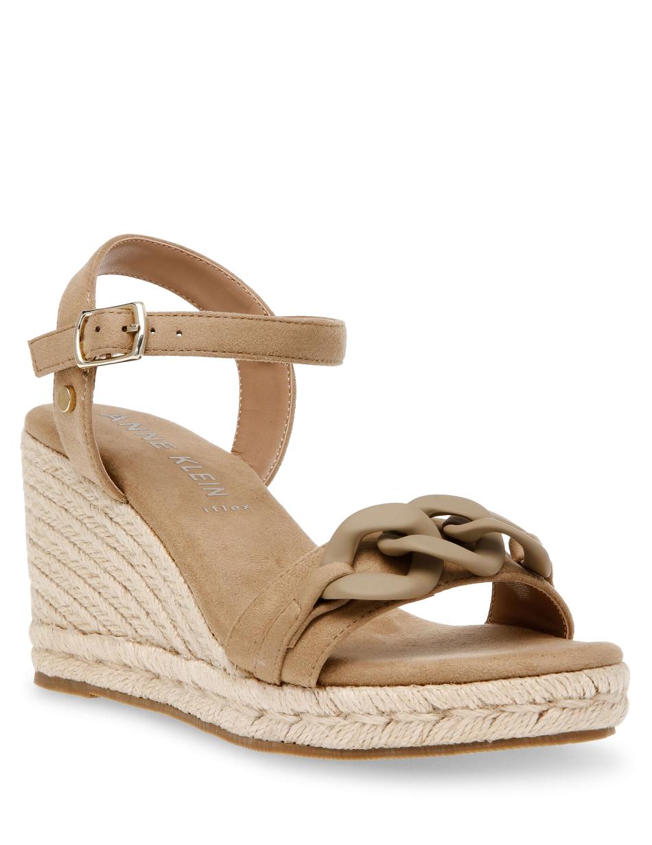 Anne Klein Melluso Dress Wedges Sandals Beige | TUSPQ84849